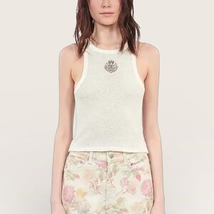 The Kooples Logo-Embroidered Slim-Fit Cotton Vest